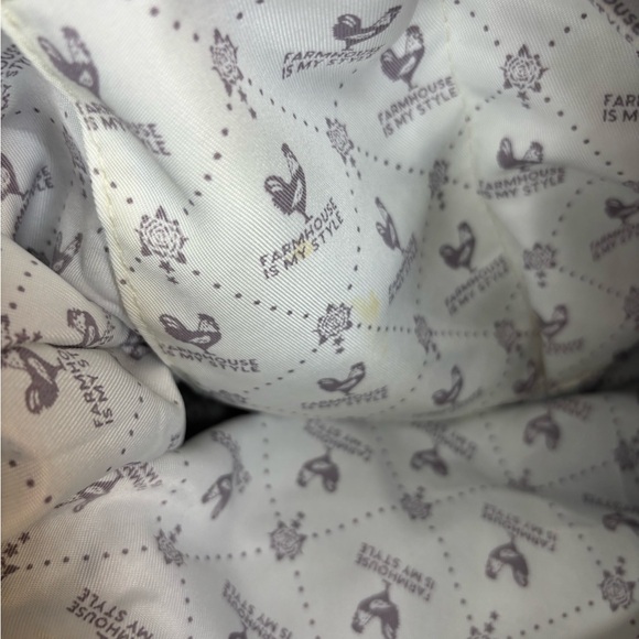 Farmhouse Is My Style Blue Tote with leather accents and‎ Zip Closure - Picture 9 of 9